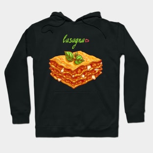 lasagna hand drawn Hoodie